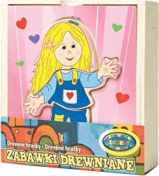 Kleed het meisje aan – houten puzzel