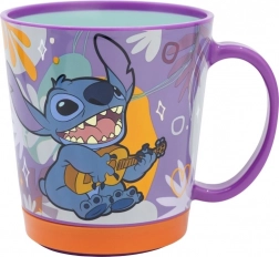 Plastový hrnček s protišmykovým dnom STITCH 410 ml