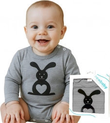 Otroško bodi z dolgimi rokavi z motivom zajčka NEW BABY