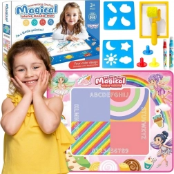 Woopie vodena podloga za crtanje XXL 100 × 80 cm – vile, ružičasta