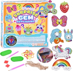 kreativní adventní kalendář – diamantové malování a třpytivé přívěsky pro děti