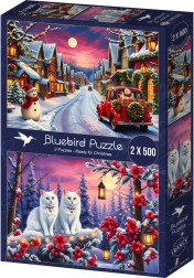 Puzzle Ready for Christmas 2×500 pieces BLUEBIRD