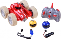 360° Stunt RC Car with Lights, Sounds, and Interchangeable Helmets