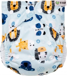 T-TOMI Couche-culotte AIO - set de change à pressions Animaux