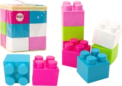 large building blocks in a bag with colorful stickers, 12 pieces