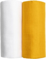 Dječje pamučne pelene T-TOMI Ekskluzivna kolekcija Bijela + Gorušičasta