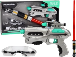 cosmic set with light-up sword, blaster, and protective goggles