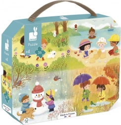 JANOD Puzzle in valigetta quattro stagioni 36 pezzi