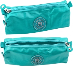 Astuccio scolastico con tasca verde