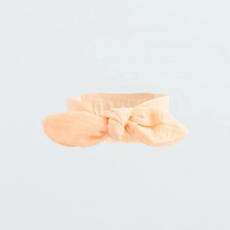 Fascia per capelli in mussola per neonata New Baby Leny Peach 3–6 mesi