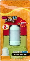 Kinetic Sand WONDER FACTORY Never Dry Sand Bag – red, lime, green