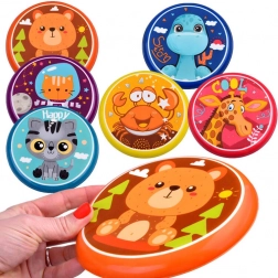 Disque volant coloré de 16 cm avec motifs d’animaux
