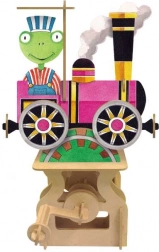 ARToy wooden mechanical kit – crank-powered train