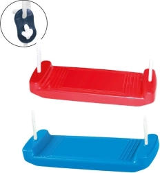 Plastic swing seat, red/blue