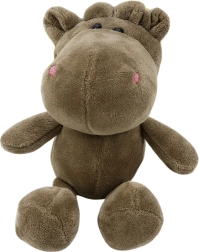 Plush Hippo with Suction Cup, Brown 23 × 12 cm