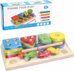 Puzzle in legno con pesciolini per bambini