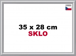 Cadre en plastique argenté 35x28 cm