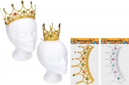 Karneváli korona arany/ezüst színben