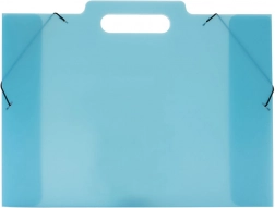 Trojklopová obálka na výkresy A3 modrá Opaline Frosty