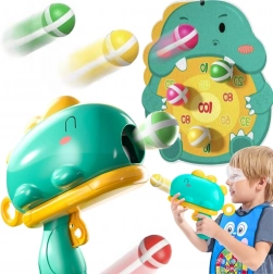 kids’ game with target and dinosaur blaster with hook-and-loop balls WOOPIE