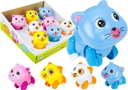 Wind-up cat for kids, walks and wags its tail