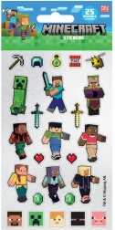 glitter Minecraft stickers – 25 pcs