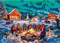 Puzzle Notte con aurora boreale 1000 pezzi GIBSONS