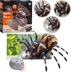 RC tarantula with infrared remote control, black
