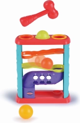 Pista a biglie con martelletto da battere