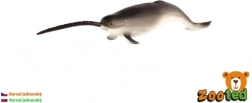 Valósághű műanyag narválfigura 20 cm