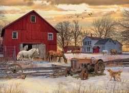 Cobble Hill Puzzle Winter on the Farm 1000 pieces
