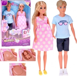 Rodinný set panenek – maminka v očekávání, tatínek a miminko