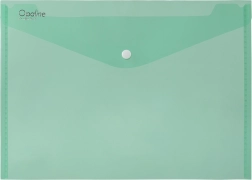 A5 dokumentmappe med trykknap Opaline grøn