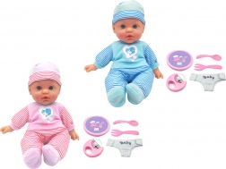 Baby met geluiden en accessoires 41 cm