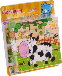 Wooden puzzle for children 18m+ Animal puzzle 6 pictures
