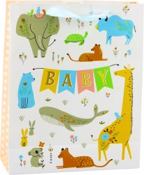 Gift Bag Baby with Animals 32 x 26 x 10 cm
