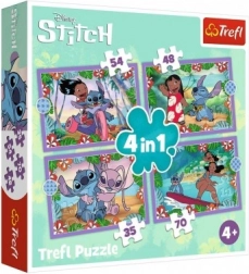 Puzzel Lilo & Stitch 4v1 Gekke dag Trefl