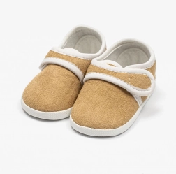 Chaussons bébé en suédine New Baby marron 0–3 mois