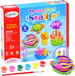 Ensemble créatif de magnets à thème du monde aquatique