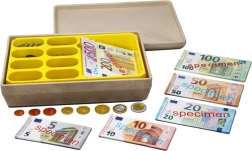 Children's Cash Register with Euro Banknotes and Coins