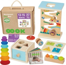 Woopie Green Montessori Box 6-in-1 wooden educational set for children 13–15 months