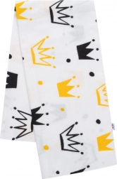 Flannel diaper with white crown print NEW BABY