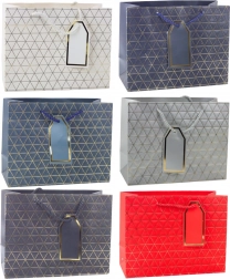 Gift bag with golden lines