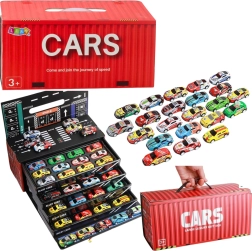 Set de petites voitures à rétrofriction en conteneur, 48 pcs