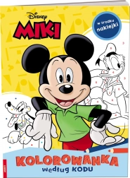 Disney color-by-code coloring book with stickers Mickey
