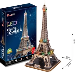 CUBICFUN lichtgevend 3D-puzzel Eiffeltoren met LED-verlichting, 84 stukjes
