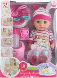 Bébé 30 cm avec sons et fonction pipi avec accessoires