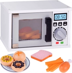 Wooden children's microwave oven