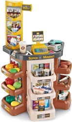 Kinder-supermarkt met licht- en geluidseffecten 53 × 34 × 79 cm