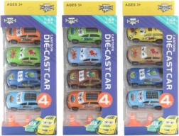 set di auto in metallo con coni 4 pz